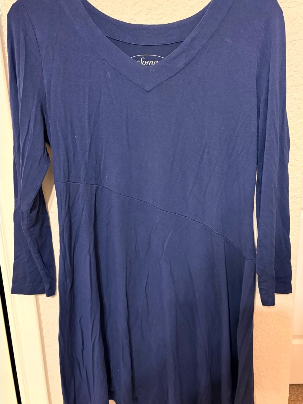Soma Navy V-Neck Long Sleeve Dress